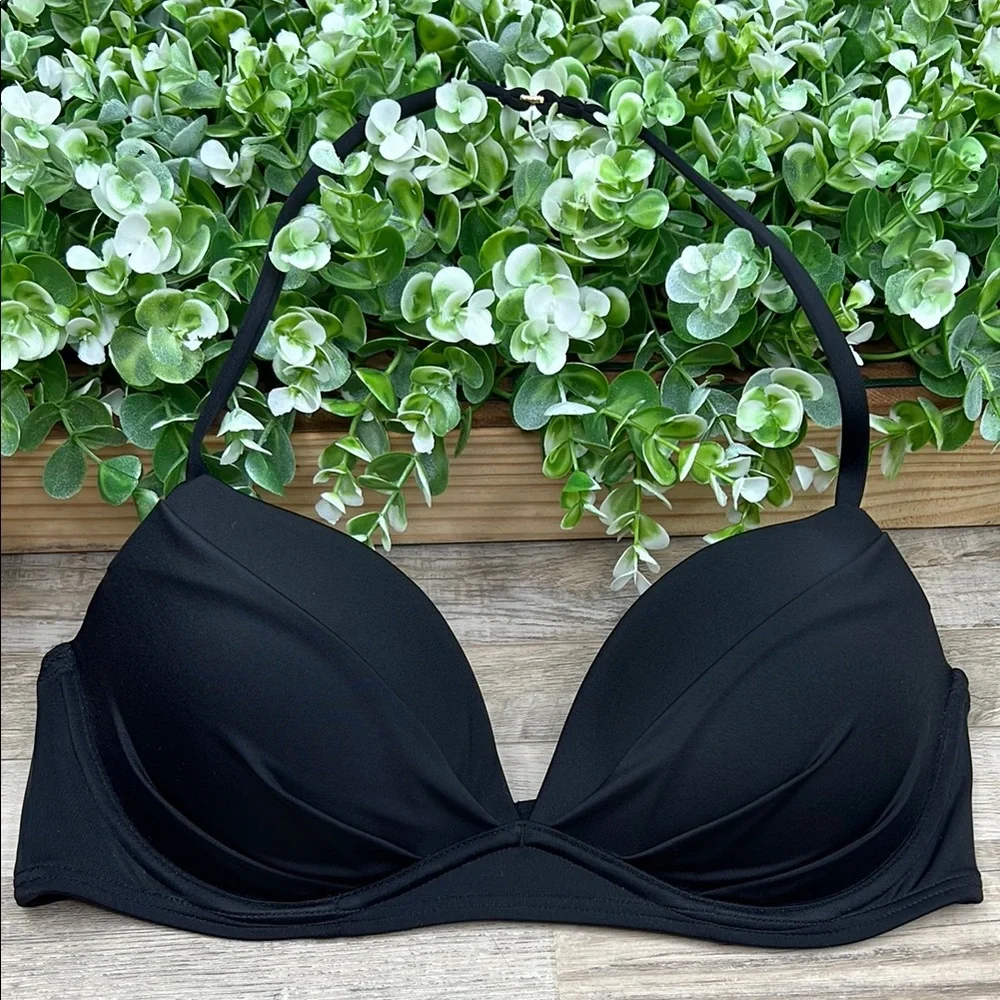 Victoria’s Secret Black Bra Bikini Top 34C NEW - Picture 2 of 12